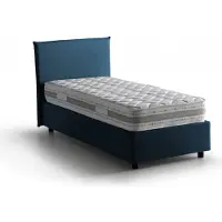 Talamo Italia Aquilla - Lit Simple, bleu, Matelas Inclus Fabriqué en Italie