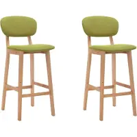 Prolenta Maison Exclusive - Tabourets de bar, lot de 2, tissu vert