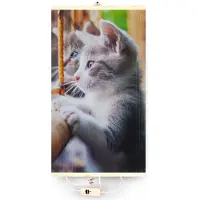 Macleans Chauffage infrarouge Thermostat Chauffage d'image Panneau de chauffage infrarouge Radiateur électrique 430W avec motif chat