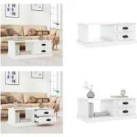 vidaXL Table basse blanche 90x50x35 cm Bois composite - Table basse - Tables basses - Table d'appoint - Table de salon