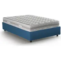Dmora Apel - Lit Double, bleu, Matelas Inclus Fabriqué en Italie