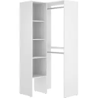 Dmora Arpagone - Grande Armoire, 79x186h cm Blanc, 5 Étagères