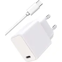 Wow CS 20W USBC PD + Cable C/C 1m Blanc