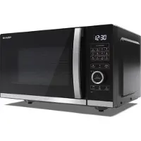 Sharp Micro-ondes YC-QG254AE-B Noir 900 W - Capacité : 25 litres - Niveaux de puissance micro-ondes : 10 - Type de contrôle : Semi-numérique