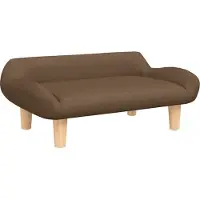 Syfax Lit pour chien marron 70x40x24 cm tissu