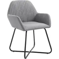 vidaXL Chaises de salle à manger 6 pcs. Tissu gris clair