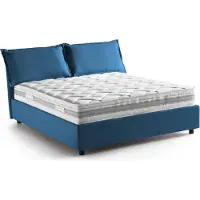 Talamo Italia Arden - Lit à la Française, bleu, Matelas Inclus Fabriqué en Italie