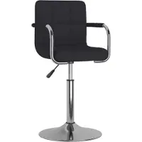 Syfax Tabouret de bar Noir Tissu