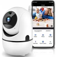 Azaris Surveillance De Maison Par Caméra-Nounou Avec Vue Sur Enfant, Petit Enfant, Téléphone