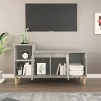 Prolenta Maison Exclusive - Meuble TV gris béton 100x35x55 cm Matériau dérivé du bois