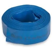 Eberth 2" Tuyau plat de jardin pour pompes en longueur de 10m, 2 pouces, diamètre 52mm, flexible, PVC résistant, tuyau industriel