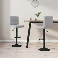 Prolenta Maison Exclusive - Lot de 2 tabourets de bar en velours gris clair