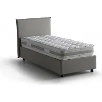 Talamo Italia Aquilla - Lit Simple, Gris, Matelas Inclus Italy