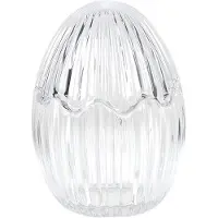 Clayre & Eef glass pot egg Ø 9x12 cm glass