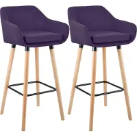 CLP lot de 2 tabourets de bar Grant tissu