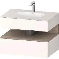 Duravit Collection One lavabo à encastrer avec meuble sous-vasque en console, 800x550x600mm, niche en chêne terra, QA4785035840010