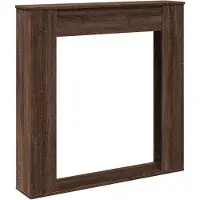 vidaXL Bordure de cheminée marron imitation chêne 100x20x100 cm Matériau dérivé du bois