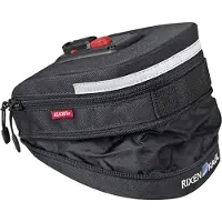 Klickfix 0295S Sacoche de selle Micro 200 Expandable 12x8x19cm, adaptateur inclus, noir
