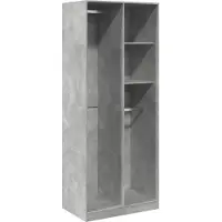 Syfax Garde-robe gris béton 80x50x200 cm bois d'ingénierie