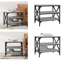 vidaXL Table d'appoint Gris Sonoma 55x38x45 cm Bois composite - Table d'appoint - Tables d'appoint - Table basse - Table