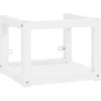 Syfax Cadre de lavabo de salle de bain mural Blanc 40x38x31 cm Fer