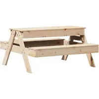 vidaXL Table de pique-nique avec bac à sable pour enfants Pin massif