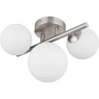 Globo Lighting Plafonnier en métal nickel mat, 3x G9 LED