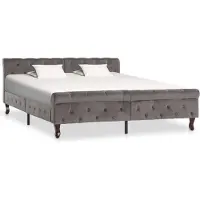 Prolenta Maison Exclusive - Sommier gris velours 160 x 200 cm