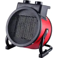 Camry CR7743 Radiateur soufflant portable en céramique 2 niveaux de puissance Thermostat automatique Noir/Rouge