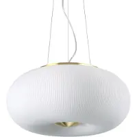 Ideal Lux Lampe à suspendre Arizona 3 flammes blanc, laiton satiné 214474