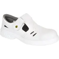 Portwest FW48 Steelite ESD Ebro Sandale de sécurité S1 Classe 3 Blanc Gr. 49