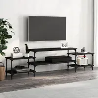 Prolenta Maison Exclusive - Meuble TV noir 197x35x52 cm Matériau dérivé du bois
