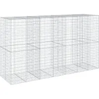 vidaXL Gabion avec couvercle 350x100x200 cm Fer galvanisé