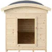 Timbela Niche d'extérieur pour petits chiens - Niche en bois pour petites races, toit imperméable 87 x 102 x H84 cm, taille S, M405-1