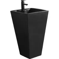 Mexen Pia lavabo à poser au sol 47 x 47 cm, noir mat - 26104770