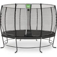 Exit Lotus Classic Trampoline ø366cm – Sur pieds – Rond – Trampoline de Jardin – Noir
