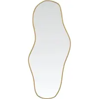 Syfax Miroir mural Doré 100x45 cm
