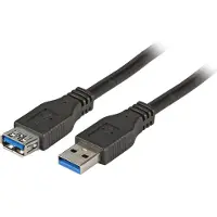 EFB Elektronik K5237.5 USB3.0 Verlängerungskabel A-A St-Bu 5,0m schwarz, Premiu