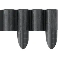 Cellfast ECO Bordure de pelouse Palissade de jardin Bordure de pelouse Bordure de massif décorative Résistant aux UV Anthracite 2,4m