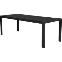 Ebuy24 Fuccy Table de jardin, 205 cm, noir/noir.