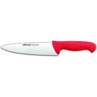 Arcos Couteau de chef couleur - Prof 292122 acier inoxydable nitrum et mangue ergonomique rouge lame en polypropylène et 20 cm, vitrine