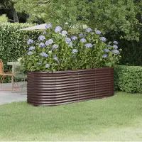 Prolenta Maison Exclusive - Lit surélevé de jardin Acier galvanisé marron