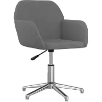 Syfax Chaise pivotante de bureau Gris clair Tissu