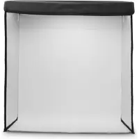 Hama Mobiles Mini-Fotostudio ToGo, faltbare Fotobox mit LED-Ringlicht, 50x50cm (00004664)