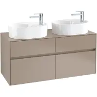 Villeroy & Boch Collaro meuble à lavabo 1200x548x500 mm, 4 tiroirs, pour 2 lavabos, C06000VK