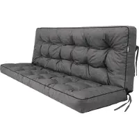 Stanis³aw Jurga Pillowprim "Pola" coussin pour balancelle - 120x110cm - résistant aux intempéries & confortable, graphite