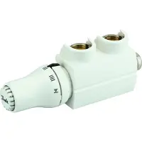 Danfoss Jeu de vannes VHS RAL 9016 Radiateur R 1/2, angle, 1 pièce.