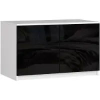 Akord Nadstavka pour armoire S90 2D 2 étagères noir brillant