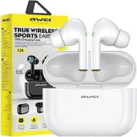 Awei Casque Bluetooth 5.0 T29 Tws+ Docking Station Blanc/Blanc
