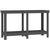 Syfax Banc de travail Gris 140x50x80 cm Bois de pin massif